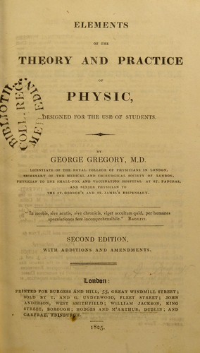 Elements of the theory and practice of physic : designed for the use of students
