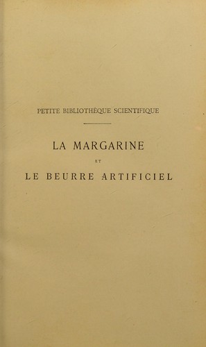 La Margarine et le buerre artificiel