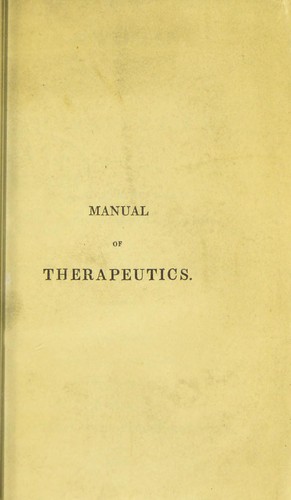 Manual of therapeutics