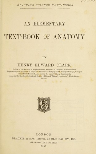Elementary text-book of anatomy