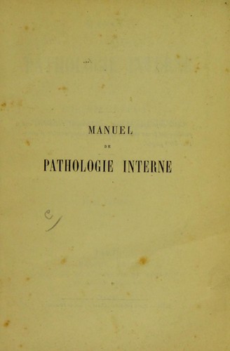 Manuel de pathologie interne