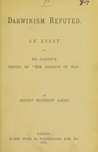 Darwinism refuted