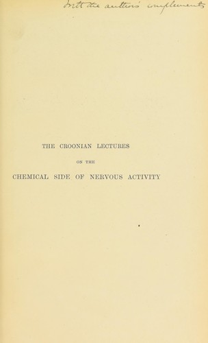 On the chemical side of nervous activity
