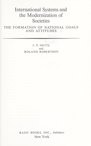 International systems and the modernization of societies