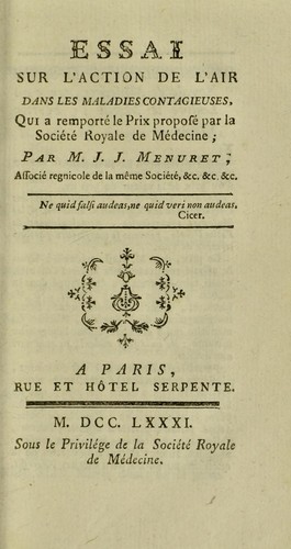 Essai sur l'action de l'air dans les maladies contagieuses