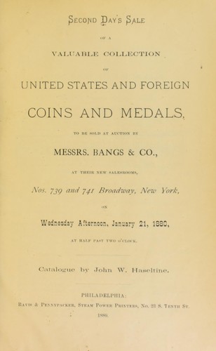 Second day's sale of a valuable collection of United States and foreign coins and medals ...