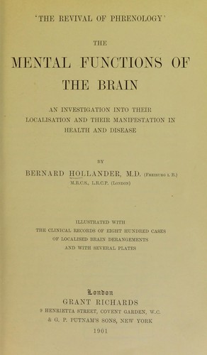 The mental functions of the brain