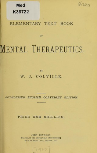 Elementary text book of mental therapeutics