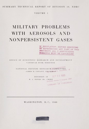 Military problems with aerosols and nonpersistant gases