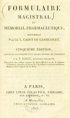 Formulaire magistral et m©♭morial pharmaceutique ...