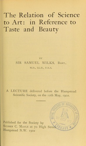 The relation of science to art