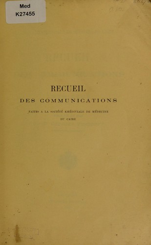 Recueil des communications 1900-1904