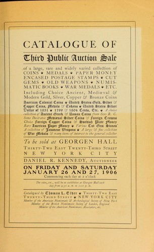 Catalogue of third public auction sale ...