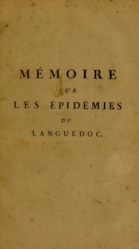 M©♭moire sur les ©♭pid©♭mies du Languedoc