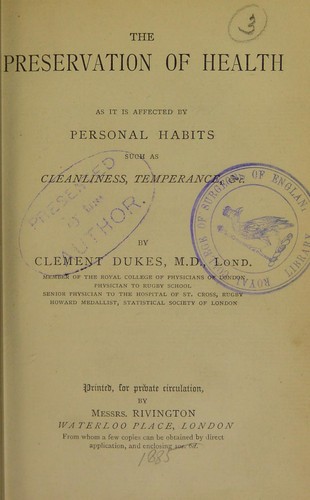 The preservation of health