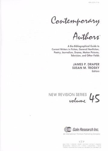 Contemporary Authors New Revision, Vol. 45