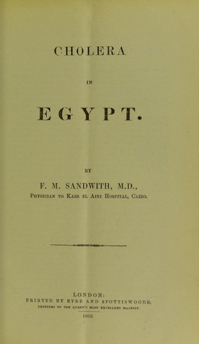 Cholera in Egypt