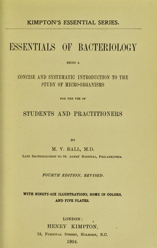 Essentials of bacteriology