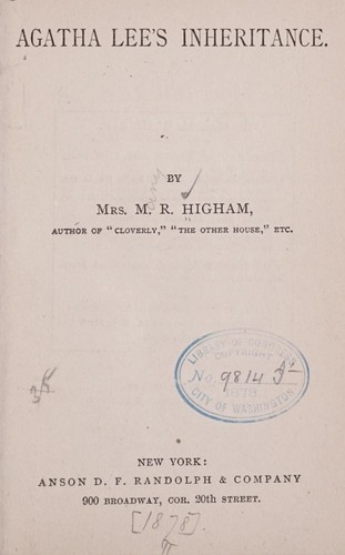Agatha Lee's inheritance