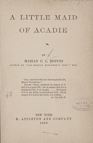 A little maid of Acadie