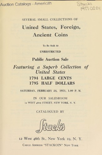 Several small collections of United States, foreign, ancient coins ...