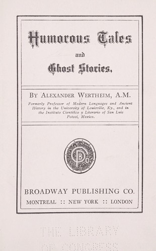 Humorous tales and ghost stories