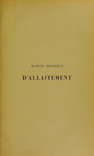 Manuel pratique d'allaitement