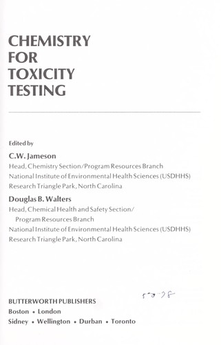 Chemistry for toxicity testing