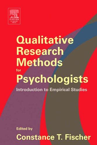 Qualitative Research Methods for Psychologists