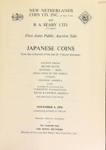 Japanese coins from the collection of the late H. Vincent Summers