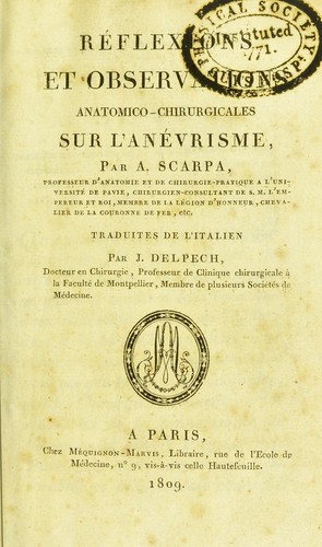 R©♭flexions et observations anatomico-chirurgicales sur l'an©♭urisme