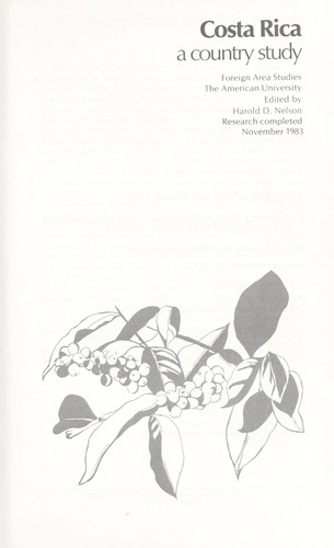 Costa Rica, a country study