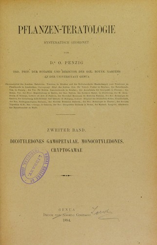 Pflanzen-teratologie systematisch geordnet