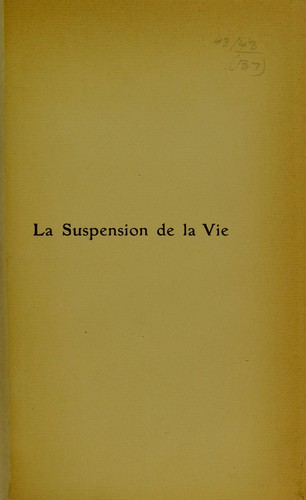 La suspension de la vie