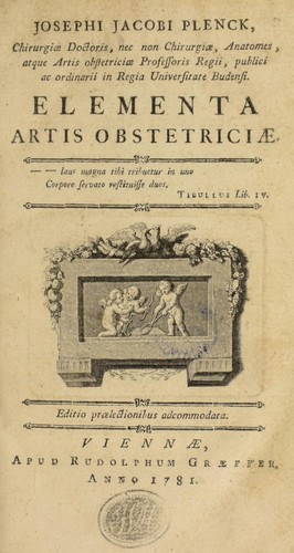 Josephi Jacobi Plenck ... Elementa artis obstetriciae