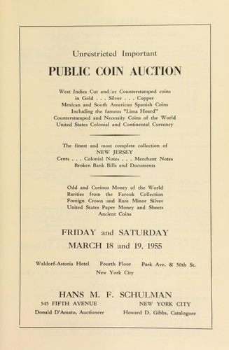 Unrestricted important public coin auction ...
