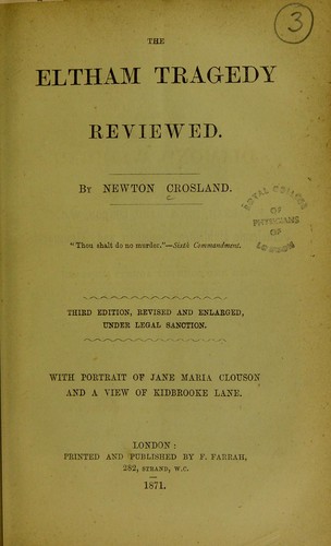 The Eltham tragedy reviewed