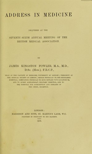Address in medicine