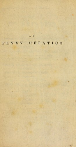 Dissertatio inauguralis medica sistens cogitata quaedam de fluxu hepatico ...