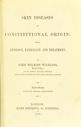 Skin diseases of constitutional origin