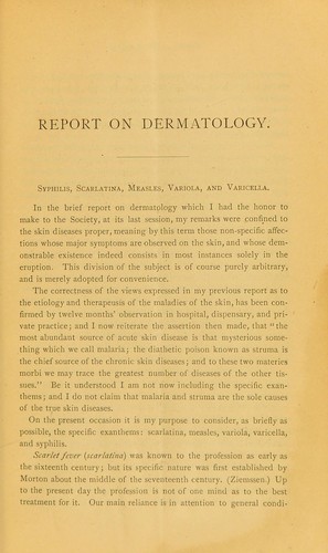 Report on dermatology