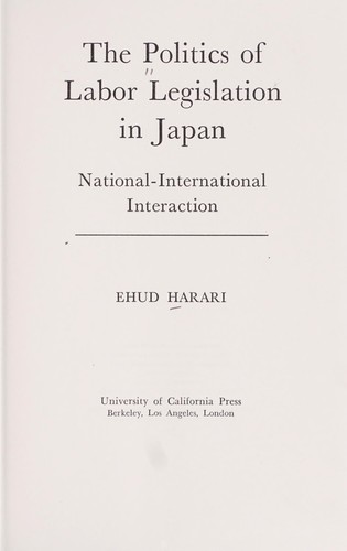 The politics of labor legislation in Japan