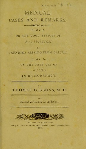 Medical cases and remarks