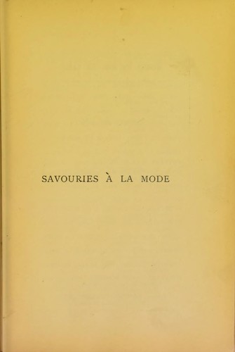 Savouries a   la mode