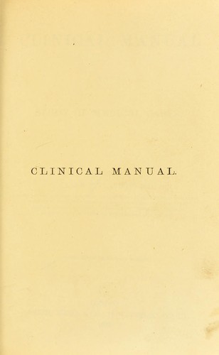 Clinical manual for the study of medical cases