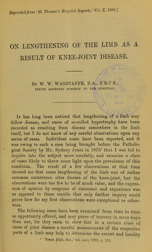 On lengthening of the limb as a result of knee-joint disease