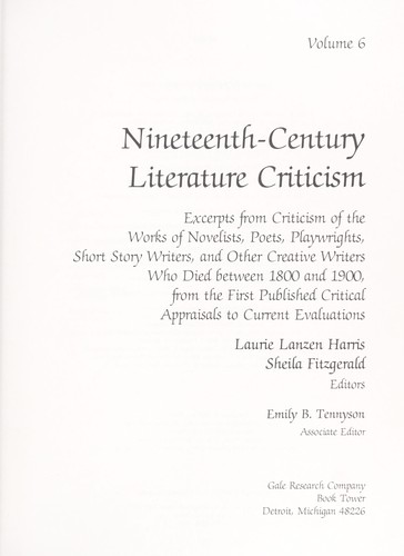 Nineteenth-century literature criticism