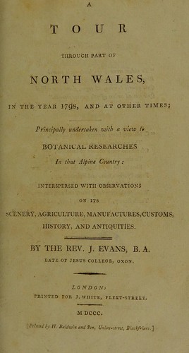 A tour through part of North Wales in the year 1798