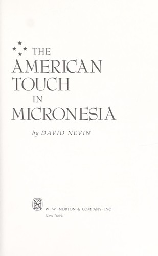 The American touch in Micronesia