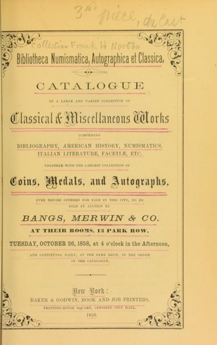 Catalogue of a large and varied collection of classical & miscellaneous works